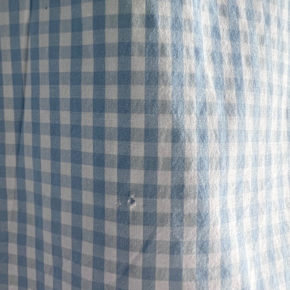 Vineyard Vines Blue Gingham Short Sleeve Button Top – Size 10 - Picture 5 of 5